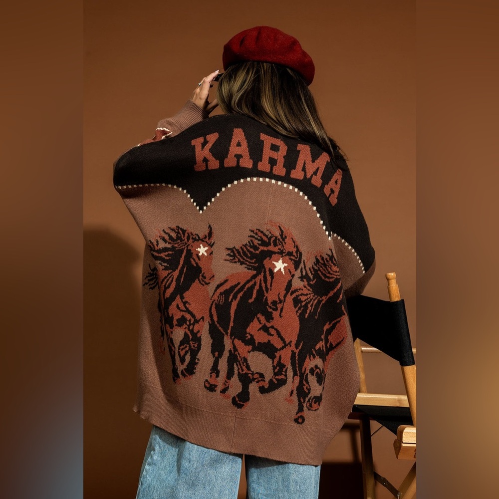 Dresses In Lala Untamed Wild Mustang Cardigan